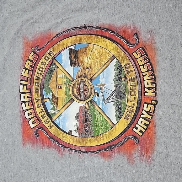 Harley Davidson Sleeveless Tee size 2XL Welcome to Hays Kansas 2006 Edition - Picture 6 of 6